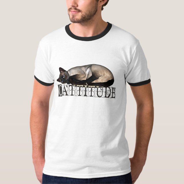Cattitude T Shirt (Framsida)