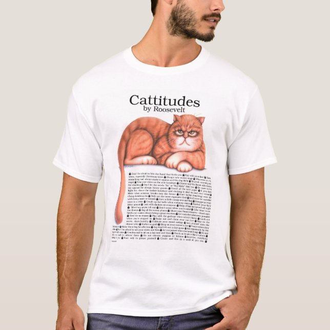 Cattitudes Poster T Shirt (Framsida)