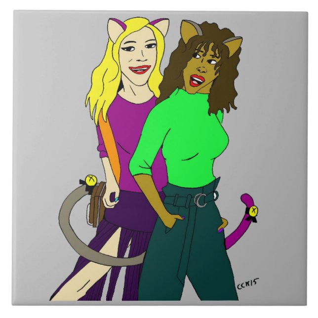 cattjejer kakelplatta (Framsidan)