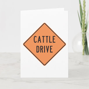 Cattle Drive Road Sign Kort