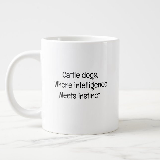 Cattle Hund Coffee Mugg Jumbo Mugg (Vänster)