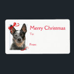 Cattle Hund jul Gift Stickers Fraktsedel<br><div class="desc">De australiska julklämmorna i Cattle Hund är en perfekt som passar vår Hund i Cattle papper.</div>