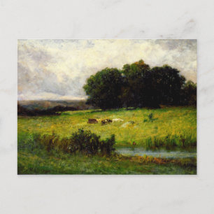 Cattle Near Stream - Edward Mitchell Banister Vykort