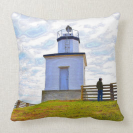 Cattle Point fyr San Juan Island Pillow Kudde