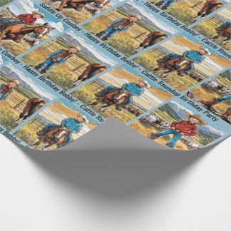 Cattle Roundup Boy's Birthday Personalize Name Presentpapper