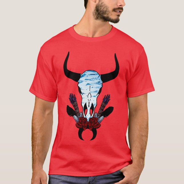 cattle skull t shirt (Framsida)