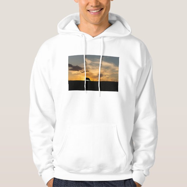 Cattle Sunset Silhouette Hoodie (Framsida)