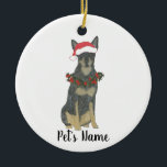 Cattledog Heeler (blå) Julgransprydnad Keramik<br><div class="desc">Gör den trevliga listan i år med en prydnad av din favorit lilla nav! För de sötaste gåvorna parar du den med ett matchande konsttryck eller ett annat objekt från min samling!</div>