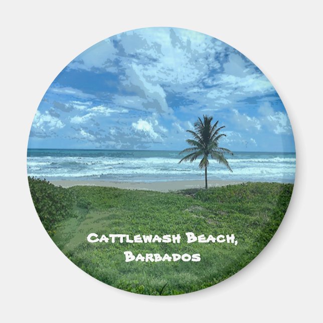 Cattlewash Beach, Barbados Magnet (Framsidan)