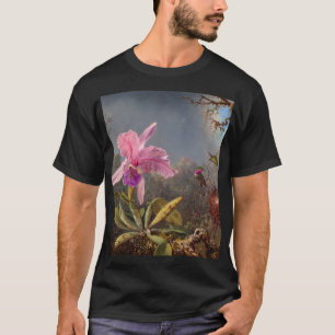 Cattleya Orchid och tre Hummingbird by Heade T Shirt