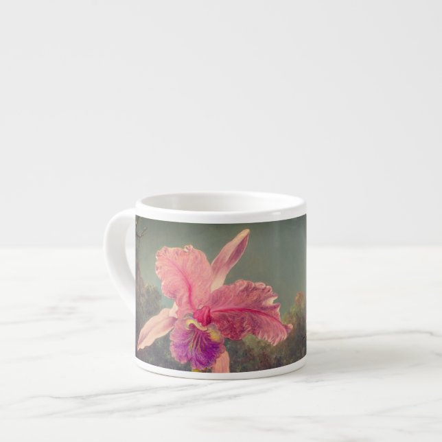 Cattleya Orchid och tre Hummingbird Heade Espressomugg (Framsida vänster)