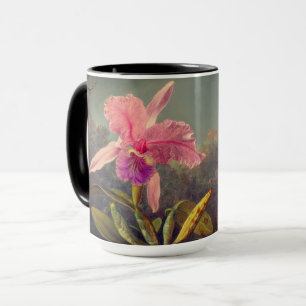 Cattleya Orchid och tre Hummingbird Heade Mugg