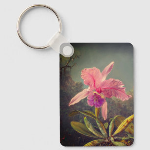 Cattleya Orchid och tre Hummingbird Heade Nyckelring