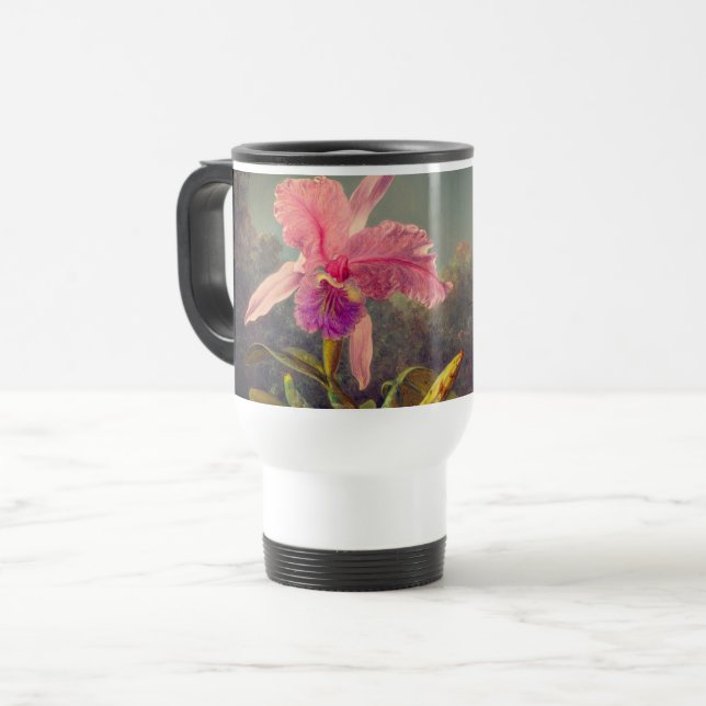 Cattleya Orchid och tre Hummingbird Heade Resemugg (Framsida vänster)