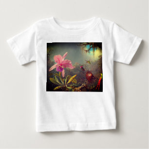 Cattleya Orchid och tre Hummingbird Heade T Shirt