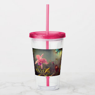Cattleya Orchid och tre Hummingbird Heade Take Away Mugg