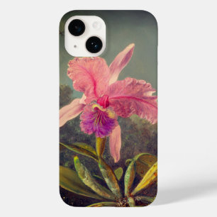 Cattleya Orchid och tre kolibrier Heade