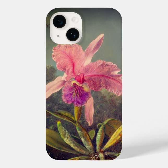 Cattleya Orchid och tre kolibrier Heade (Baksida)