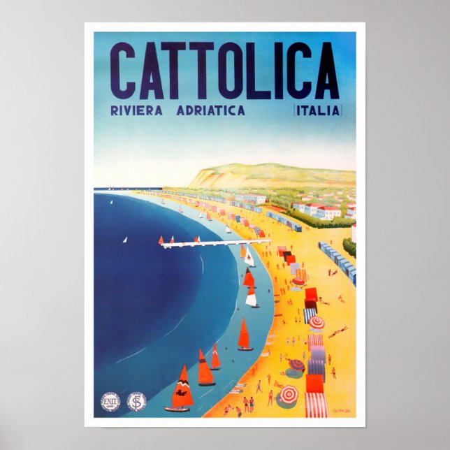 Cattolica Italien vintage resor Poster (Framsidan)