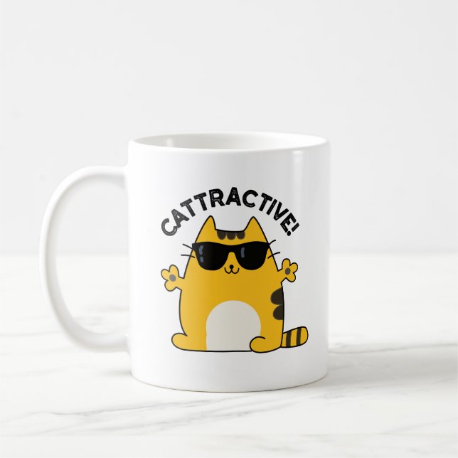Cattrany Funny Attractive Cat Pun Kaffemugg (Vänster)