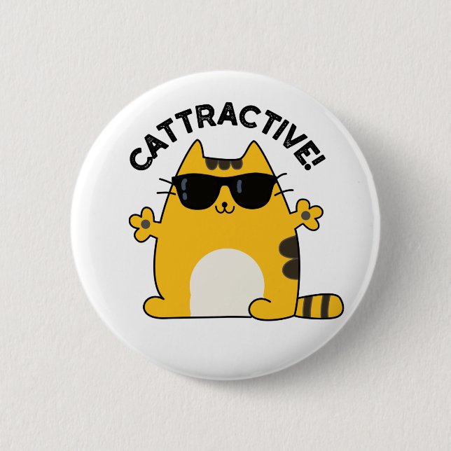 Cattrany Funny Attractive Cat Pun Knapp (Framsida)
