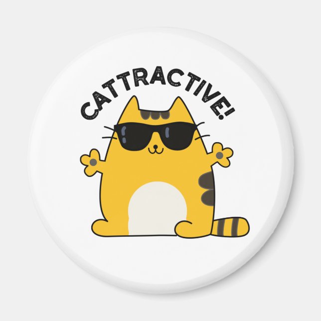 Cattrany Funny Attractive Cat Pun Magnet (Framsidan)