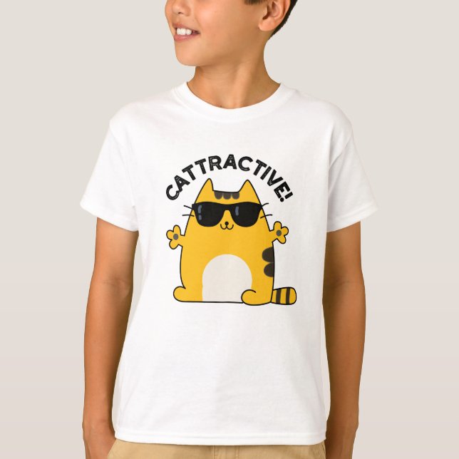 Cattrany Funny Attractive Cat Pun T Shirt (Framsida)
