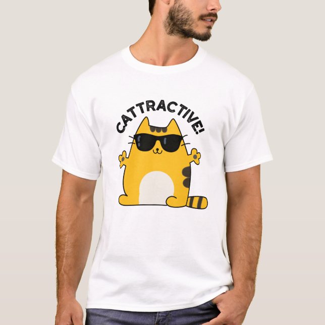 Cattrany Funny Attractive Cat Pun T Shirt (Framsida)