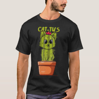 CatTus Cat Cactus Succulent Plant Älskare T Shirt