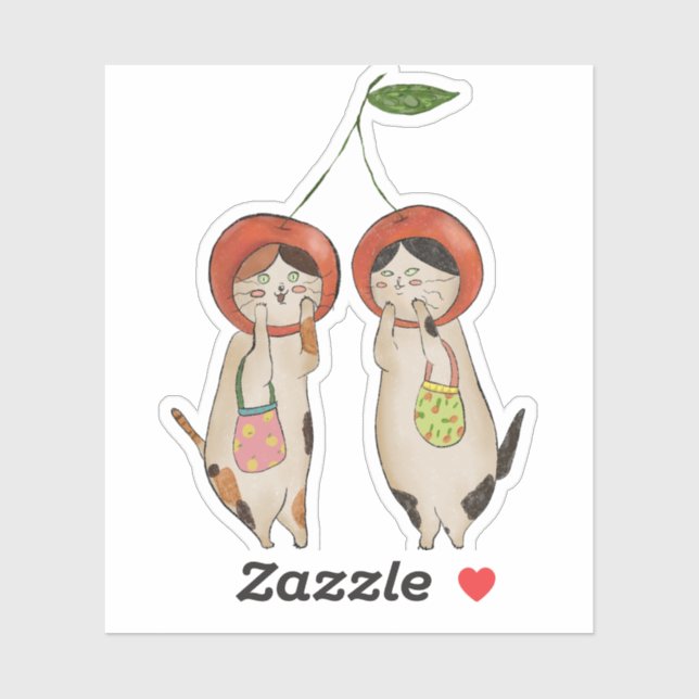 Catty Cherries Klistermärken (Ark)