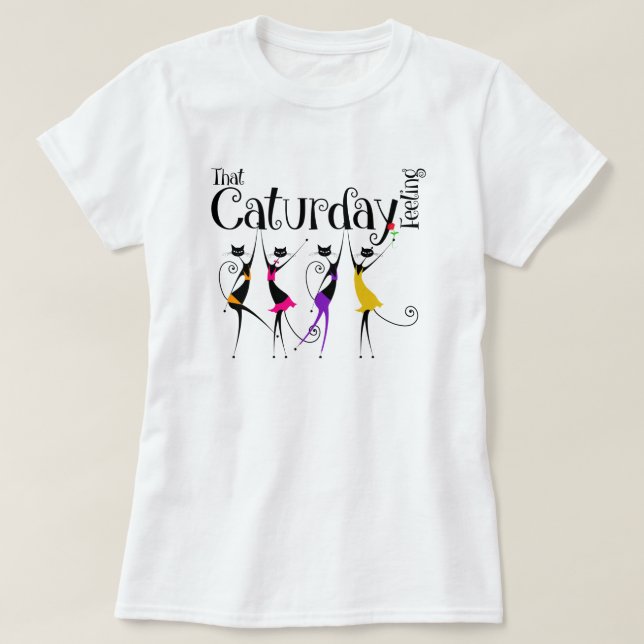 Caturday Cat Lover T-Shirt (Design framsida)