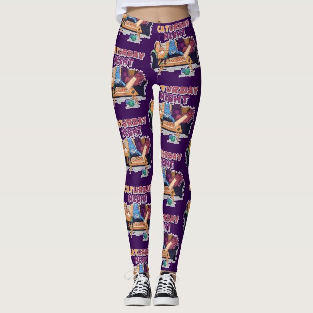 Caturday Nght Leggings (Framsida)