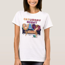 Caturday Nght T Shirt
