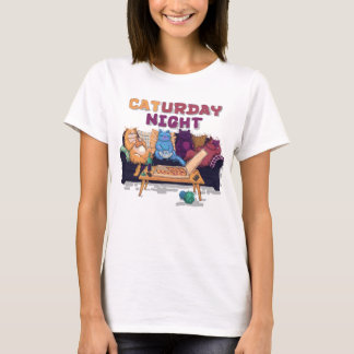Caturday Nght T Shirt