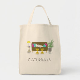 "CATURDAYS-" livsmedeltoto Tygkasse