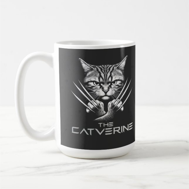 Catverine Halloween Thmet Kaffemugg (Vänster)