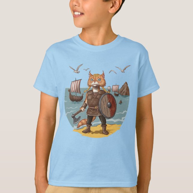 Catvikings T Shirt (Framsida)