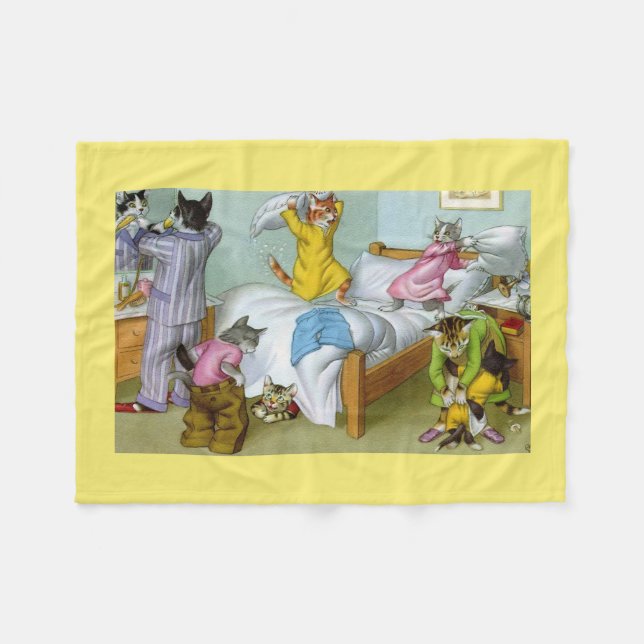 CATWALKS: Bedlam på läggdags - ullfilt Fleecefilt (Framsidan (Horisontell))