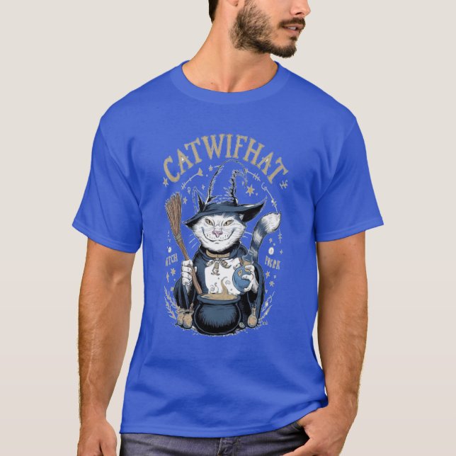 catwifhat sticker t shirt (Framsida)