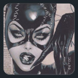 Catwoman #50 Sozomaika Cover Illustration Fyrkantigt Klistermärke<br><div class="desc">Check out this awesome Catwoman illustration by Sozomaika,  featuring Catwoman holding a diamond in her mouth. Perfect for any Catwoman fan,  grab this on a wall art print,  sketch notebook,  and many more customizable Zazzle products perfect for gifting or treating yourself!</div>