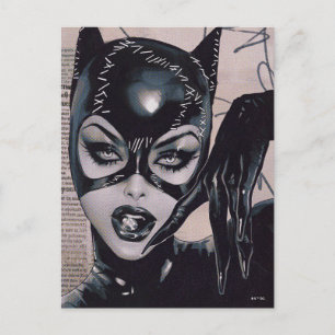 Catwoman #50 Sozomaika Illustrationsomslag Vykort