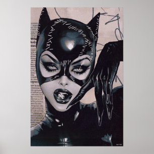 Catwoman #50 Sozomaika Omslagsillustration Poster
