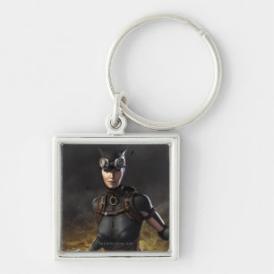 Catwoman Fyrkantig Silverfärgad Nyckelring