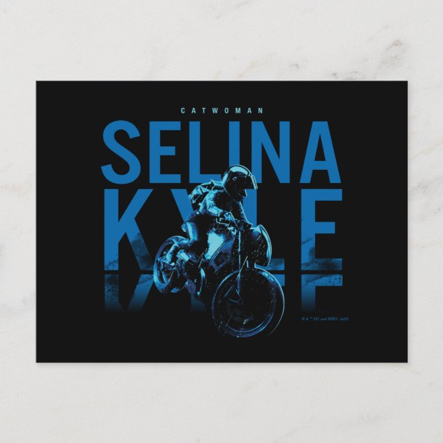 Catwoman Selina Kyle Motorcycle Vykort (Framsida)