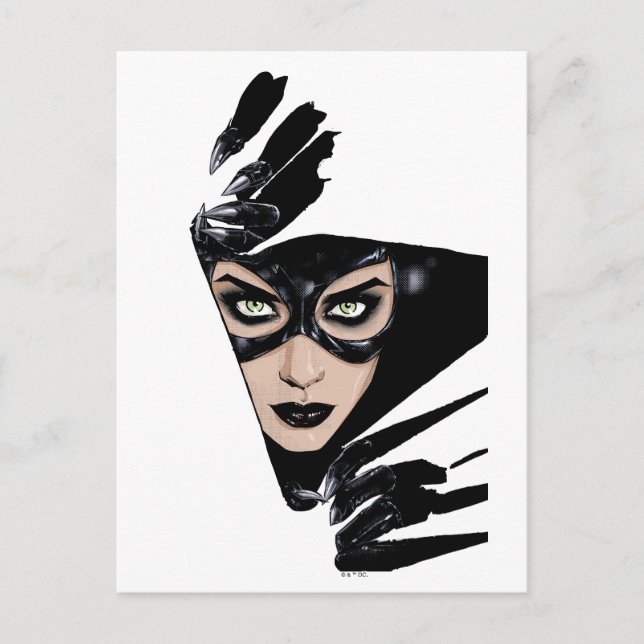 Catwoman The Claws Are Out Cover Illustration Vykort (Framsida)