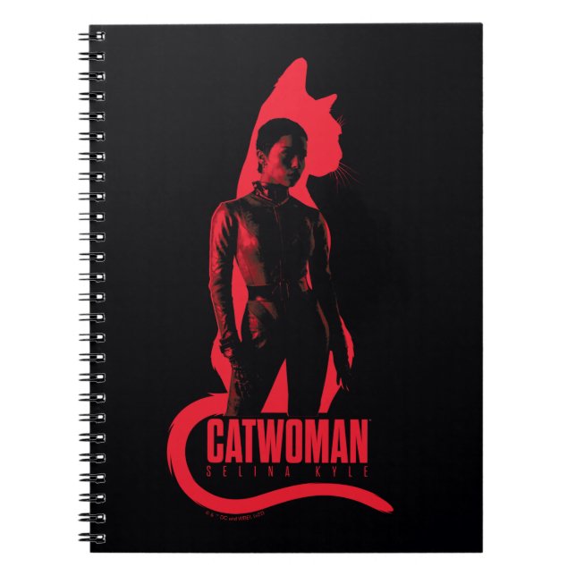 Catwomen Selina Kyle Cat Silhouette Anteckningsbok (Framsidan)