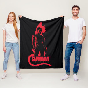 Catwomen Selina Kyle Cat Silhouette Fleecefilt