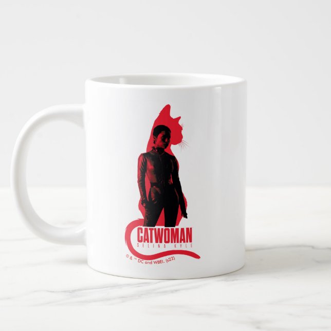 Catwomen Selina Kyle Cat Silhouette Jumbo Mugg (Vänster)