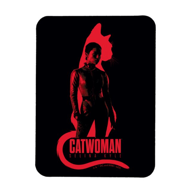 Catwomen Selina Kyle Cat Silhouette Magnet (Vertikal)