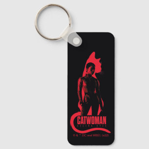 Catwomen Selina Kyle Cat Silhouette Nyckelring